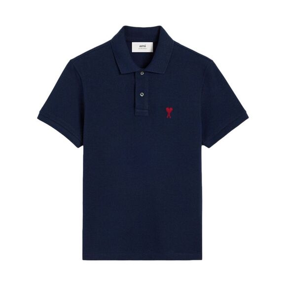 Ami Paris Men Ami De Coeur Cotton Polo Shirt